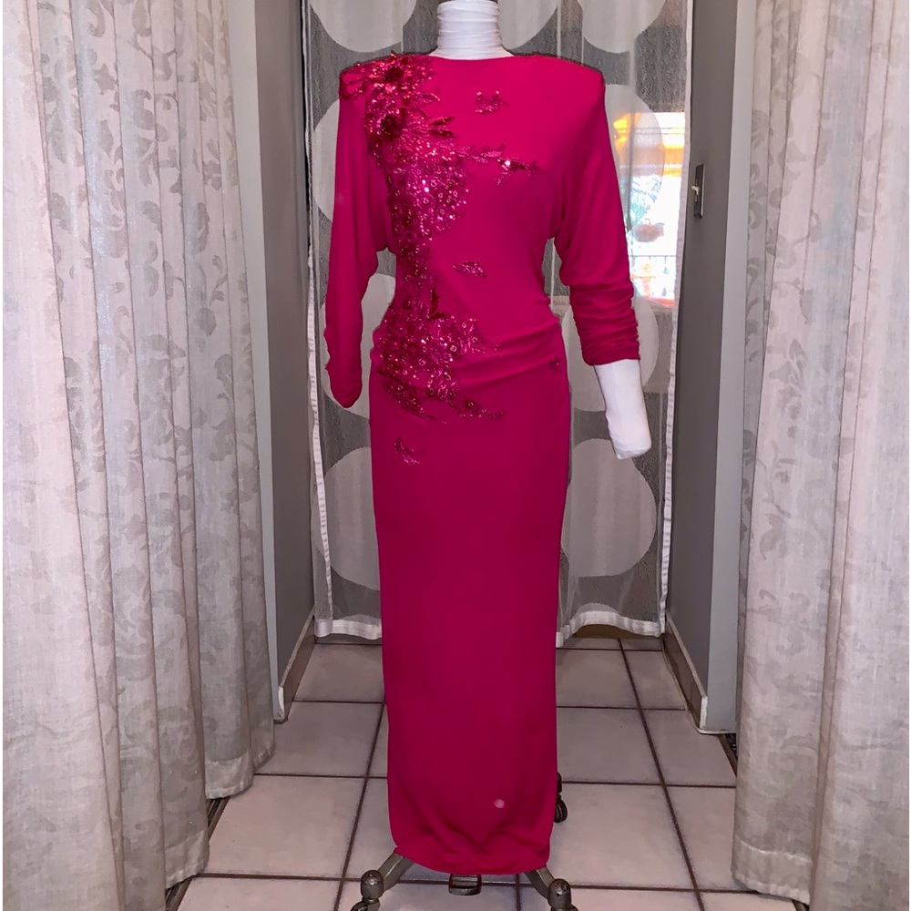 Fuchsia Matte Jersey Dress